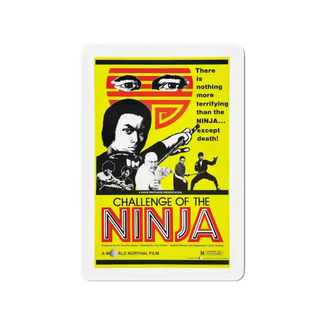 CHALLENGE OF THE NINJA 1986 Movie Poster - Refrigerator Magnet - The Sticker Space