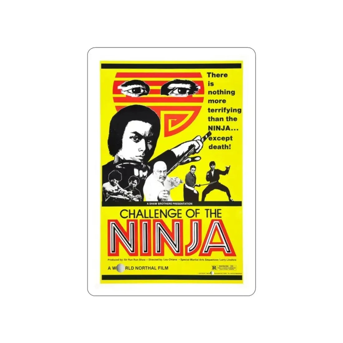 CHALLENGE OF THE NINJA 1986 Movie Poster STICKER Vinyl Die-Cut Decal 2 Inch - The Sticker Space