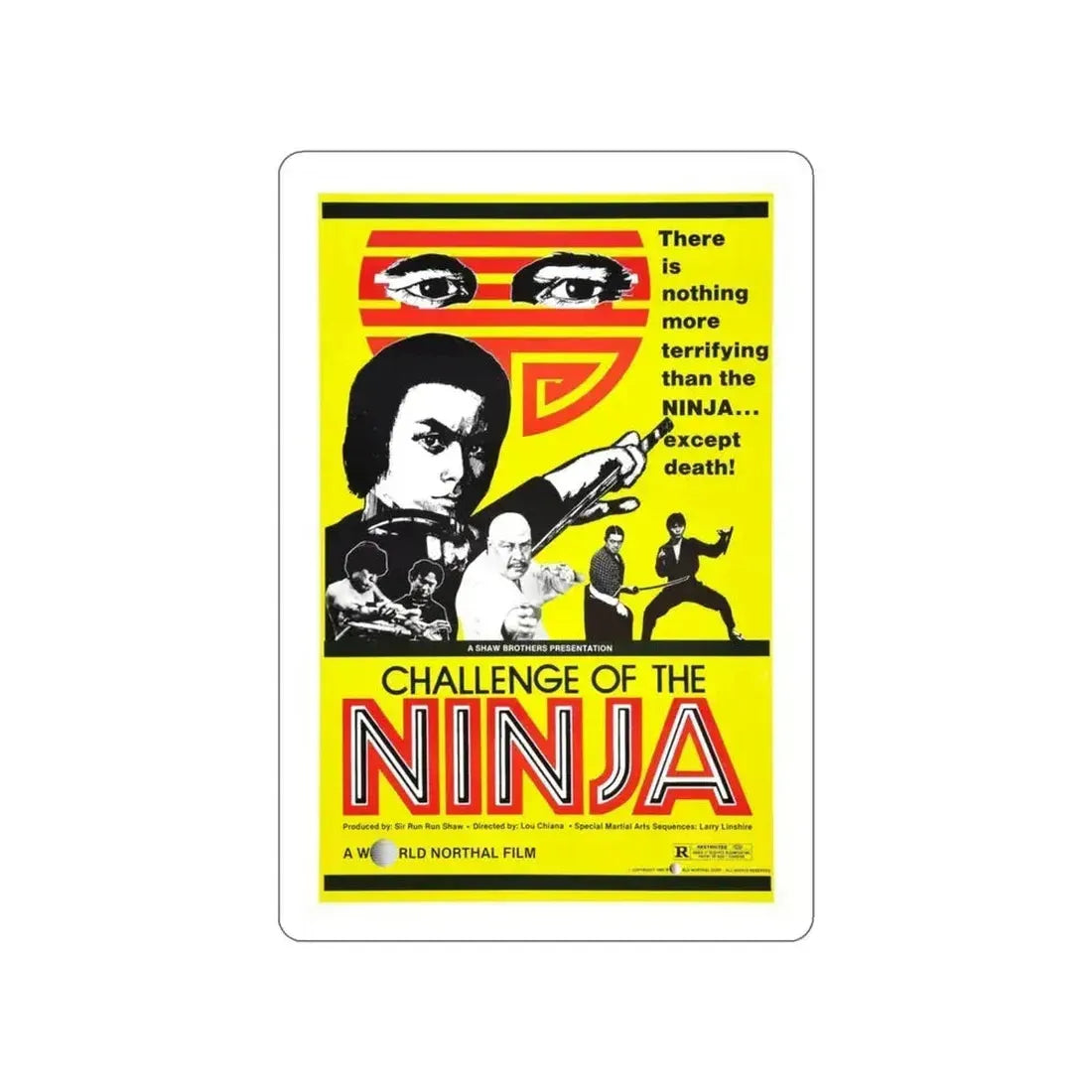 CHALLENGE OF THE NINJA 1986 Movie Poster STICKER Vinyl Die-Cut Decal 3 Inch - The Sticker Space