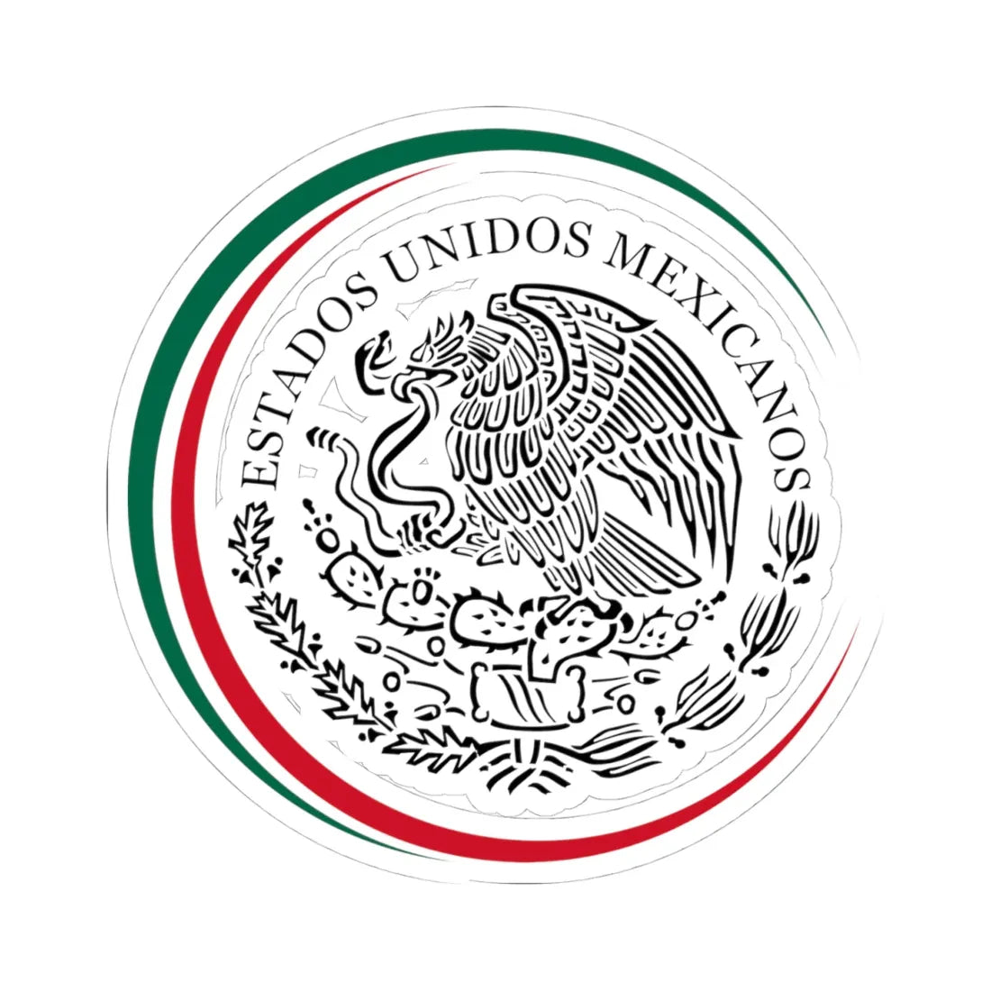 Chamber of Deputies Mexico (Mexico) (Coat of Arms) STICKER Vinyl Kiss-Cut Decal 4 Inch White - The Sticker Space