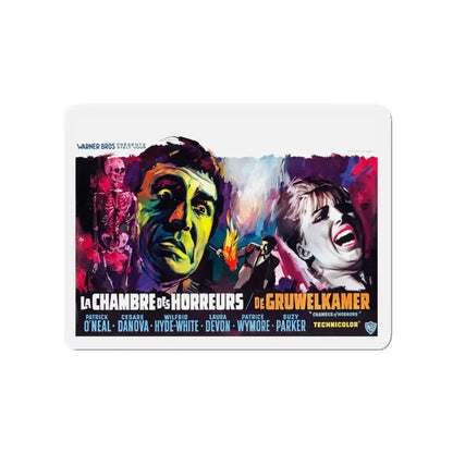 CHAMBER OF HORRORS (BELGIAN) 1966 Movie Poster - Refrigerator Magnet 4 Inch - The Sticker Space
