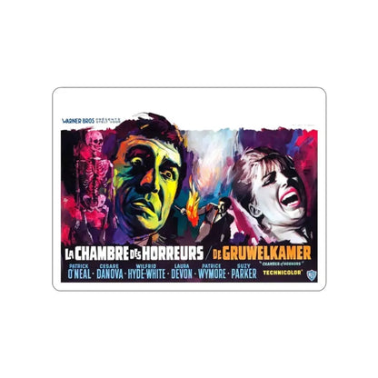 CHAMBER OF HORRORS (BELGIAN) 1966 Movie Poster STICKER Vinyl Die-Cut Decal 2 Inch - The Sticker Space