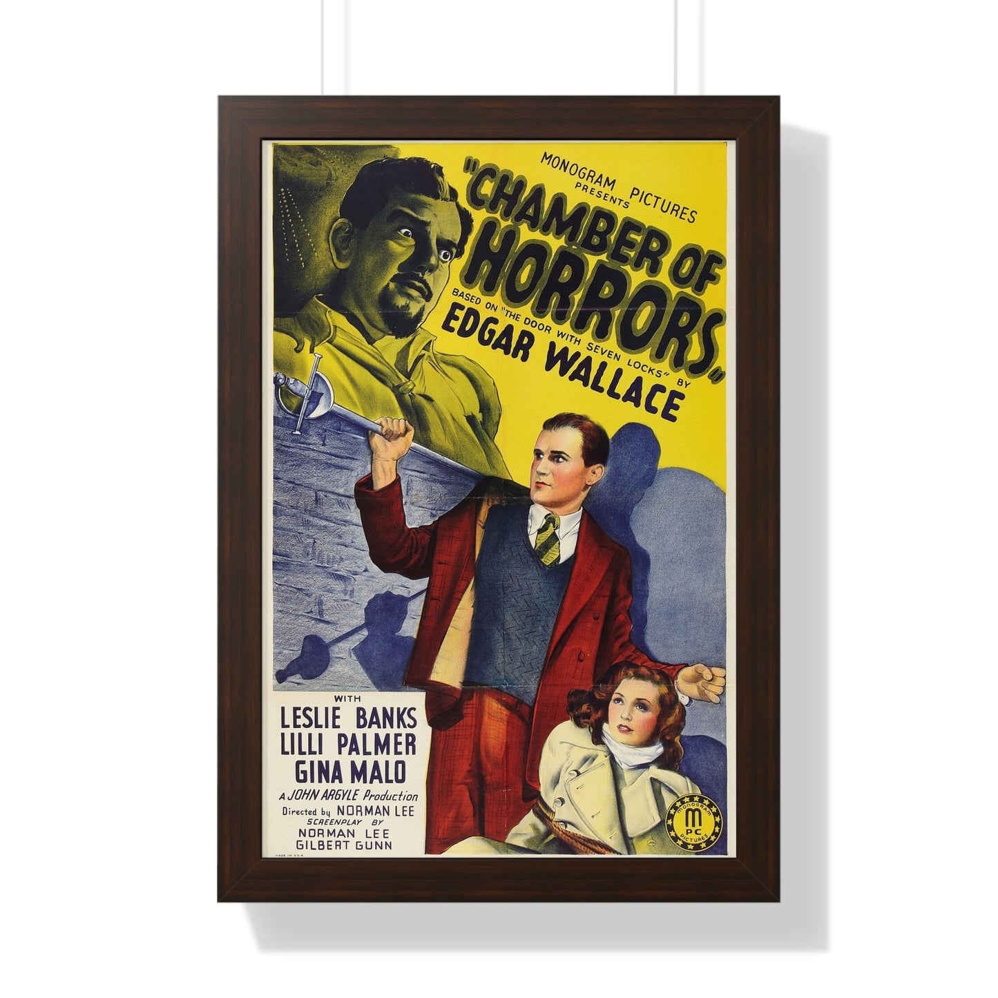 CHAMBER OF HORRORS (DOOR WITH SEVEN LOCKS) 1966 - Framed Movie Poster-16″ x 24″-The Sticker Space