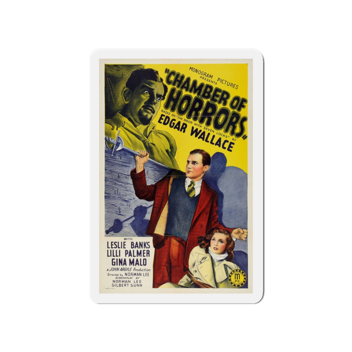 CHAMBER OF HORRORS (DOOR WITH SEVEN LOCKS) 1966 Movie Poster - Die-Cut Magnet-4" x 4"-The Sticker Space