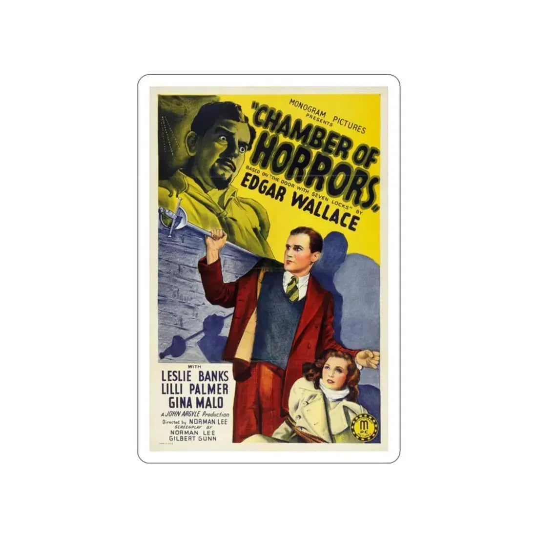 CHAMBER OF HORRORS (DOOR WITH SEVEN LOCKS) 1966 Movie Poster STICKER Vinyl Die-Cut Decal 2 Inch - The Sticker Space