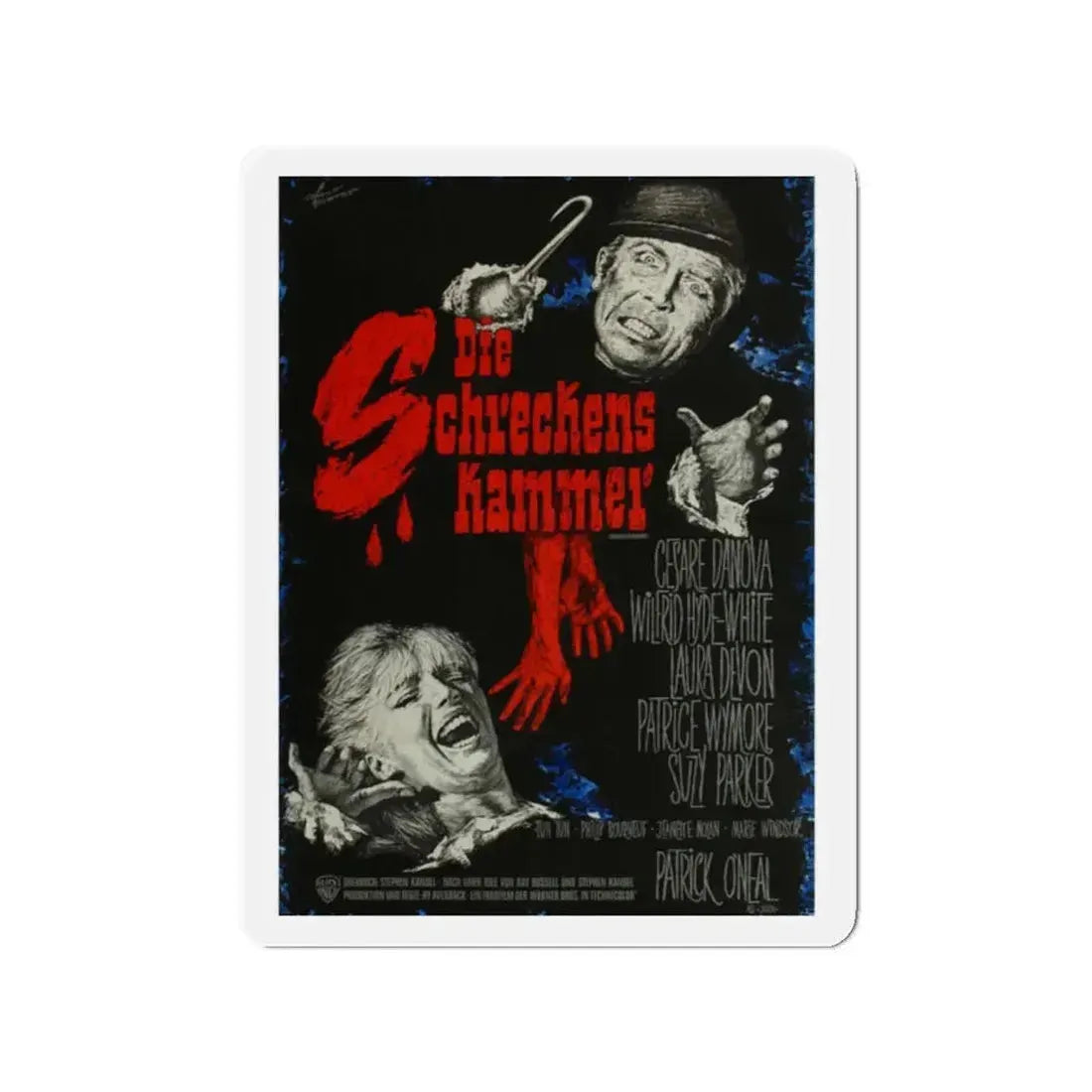 CHAMBER OF HORRORS (GERMAN) 1966 Movie Poster - Refrigerator Magnet 2 Inch - The Sticker Space