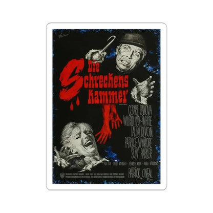 CHAMBER OF HORRORS (GERMAN) 1966 Movie Poster - STICKER Vinyl Kiss-Cut Decal 3 Inch White - The Sticker Space