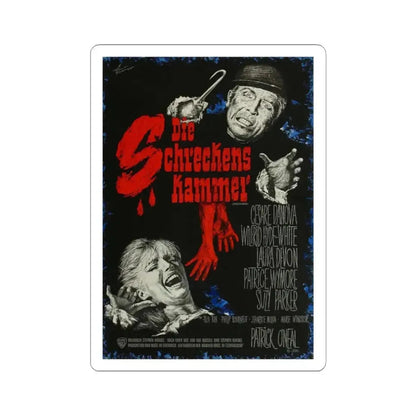 CHAMBER OF HORRORS (GERMAN) 1966 Movie Poster - STICKER Vinyl Kiss-Cut Decal 6 Inch White - The Sticker Space
