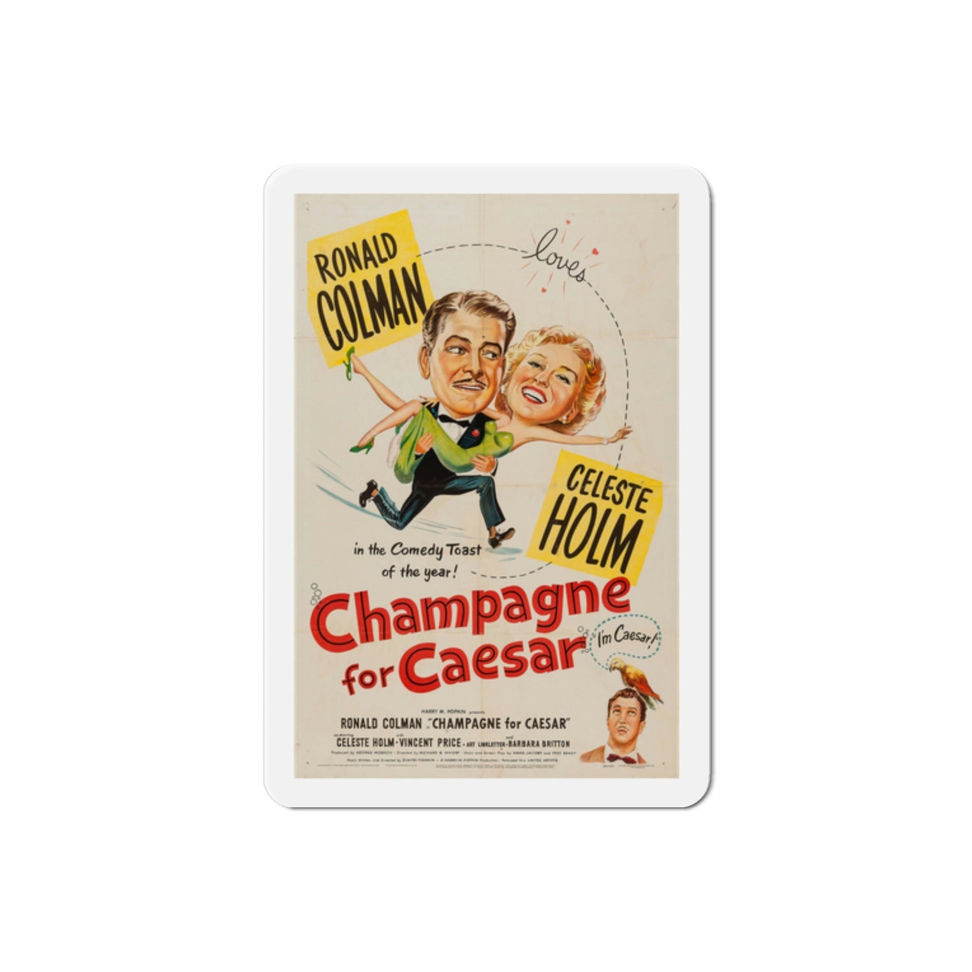 Champagne for Caesar 1950 Movie Poster Die-Cut Magnet-2 Inch-The Sticker Space