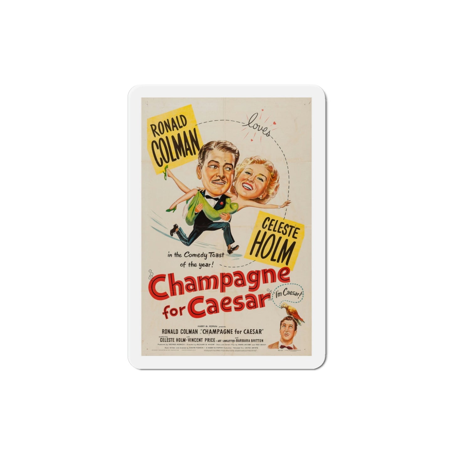 Champagne for Caesar 1950 Movie Poster Die-Cut Magnet-3 Inch-The Sticker Space