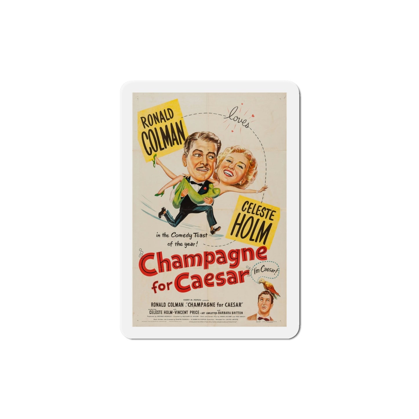 Champagne for Caesar 1950 Movie Poster Die-Cut Magnet-4 Inch-The Sticker Space