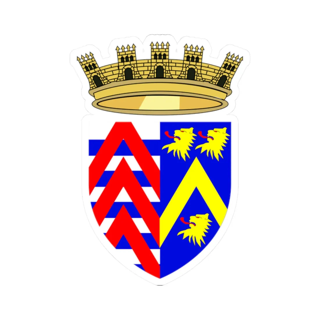 ChampagneMout (France) (Coat of Arms) STICKER Vinyl Kiss-Cut Decal 2 Inch White - The Sticker Space