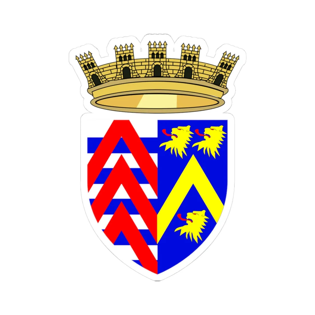 ChampagneMout (France) (Coat of Arms) STICKER Vinyl Kiss-Cut Decal 3 Inch White - The Sticker Space