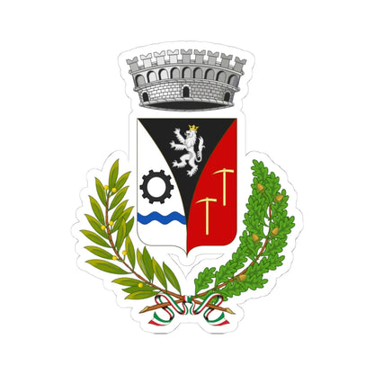 Champdepraz-Stemma (Italy) (Coat of Arms) STICKER Vinyl Kiss-Cut Decal 4 Inch White - The Sticker Space