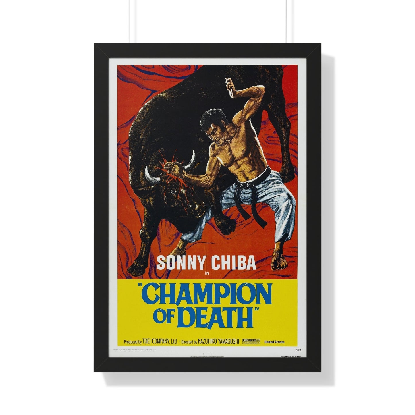 CHAMPION OF DEATH 1975 - Framed Movie Poster-20" x 30"-The Sticker Space