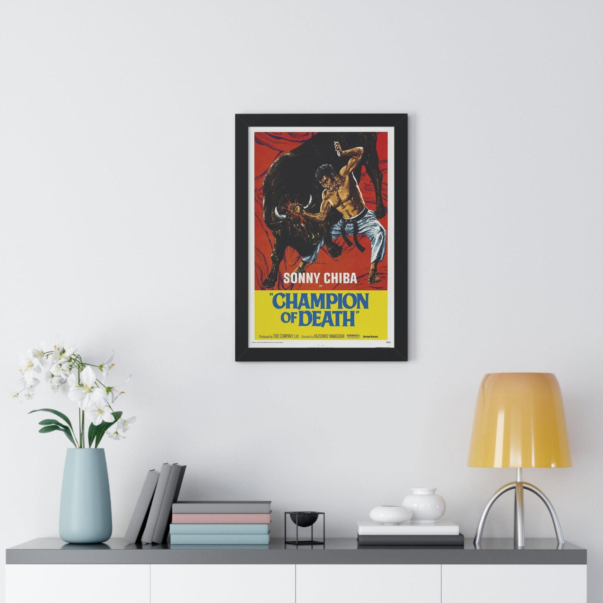 CHAMPION OF DEATH 1975 - Framed Movie Poster-The Sticker Space