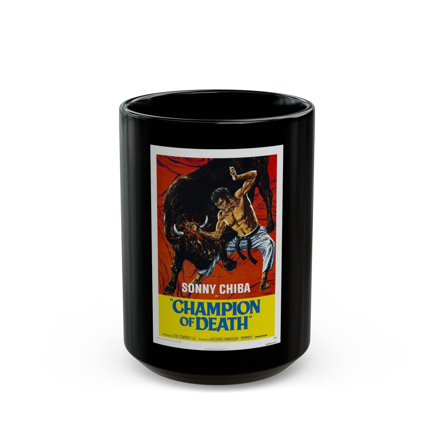 CHAMPION OF DEATH 1975 Movie Poster - Black Coffee Mug-15oz-The Sticker Space