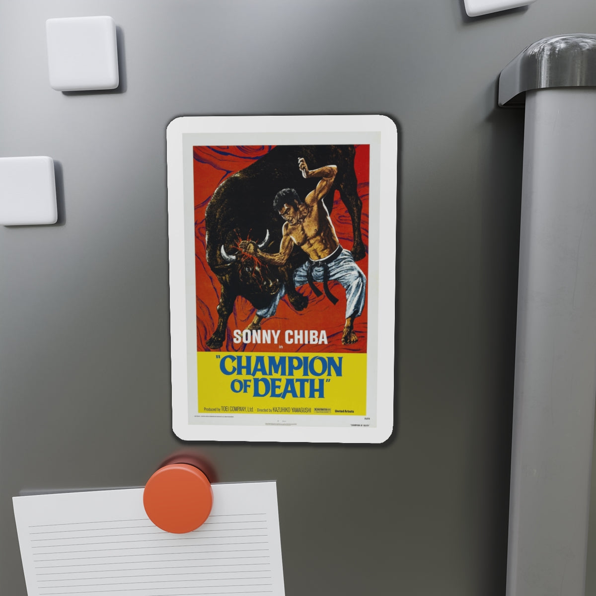 CHAMPION OF DEATH 1975 Movie Poster - Die-Cut Magnet-The Sticker Space