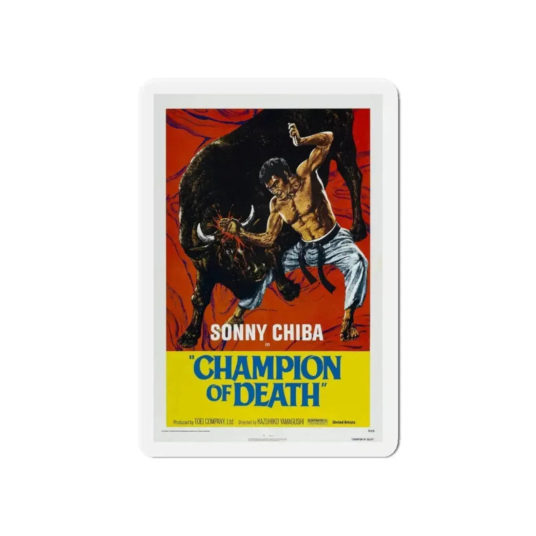 CHAMPION OF DEATH 1975 Movie Poster - Refrigerator Magnet 6 Inch - The Sticker Space