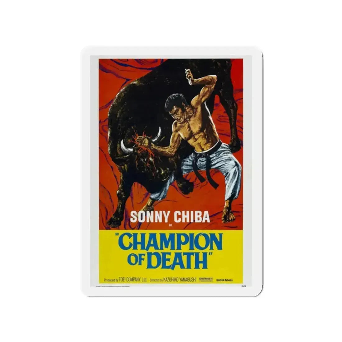 CHAMPION OF DEATH 1975 Movie Poster - Refrigerator Magnet - The Sticker Space