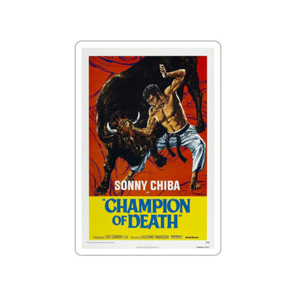 CHAMPION OF DEATH 1975 Movie Poster STICKER Vinyl Die-Cut Decal-2 Inch-The Sticker Space