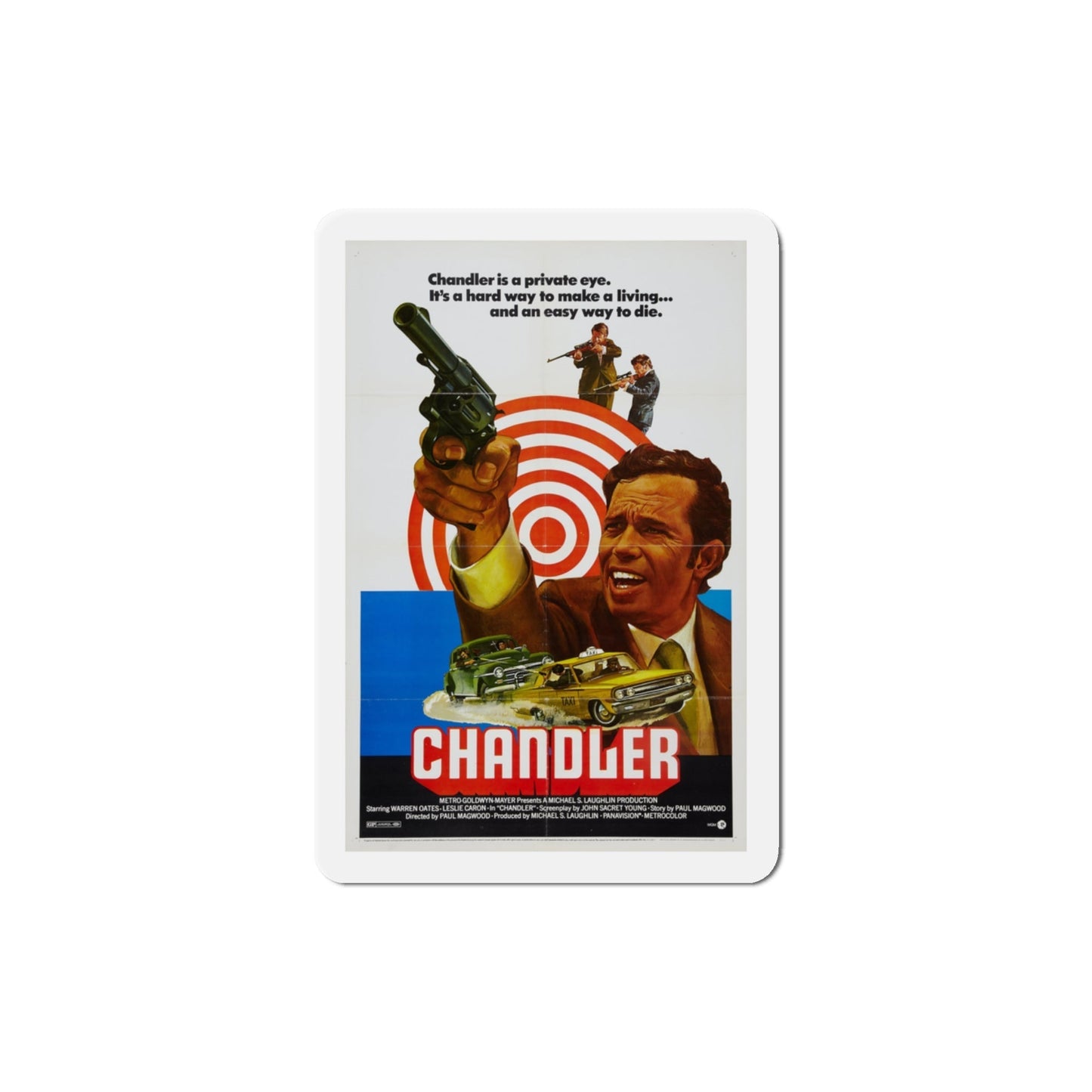 Chandler 1971 Movie Poster Die-Cut Magnet-3 Inch-The Sticker Space