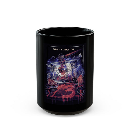 CHANNEL 13 1987 Movie Poster - Black Coffee Mug-15oz-The Sticker Space