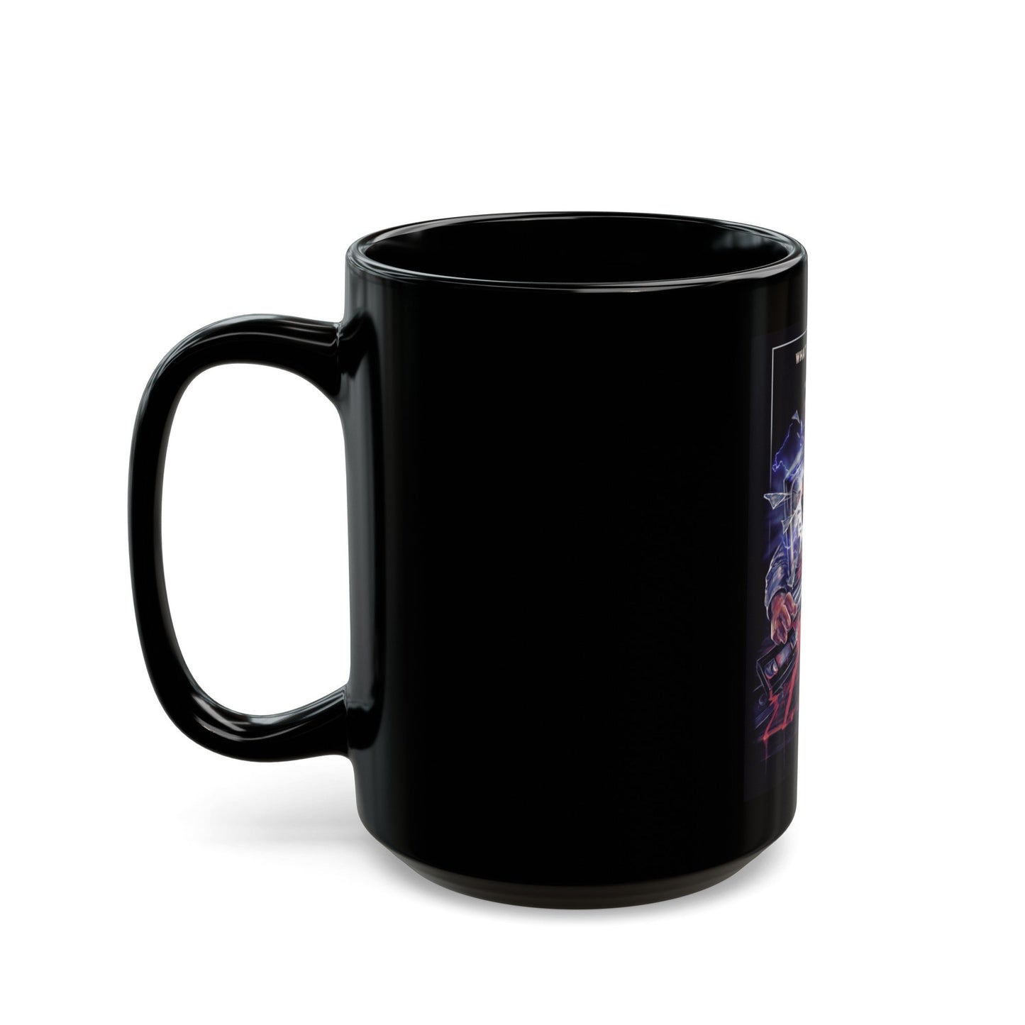 CHANNEL 13 1987 Movie Poster - Black Coffee Mug-The Sticker Space