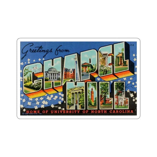Chapel Hill (Greeting Cards) STICKER Vinyl Die-Cut Decal 6 Inch - The Sticker Space