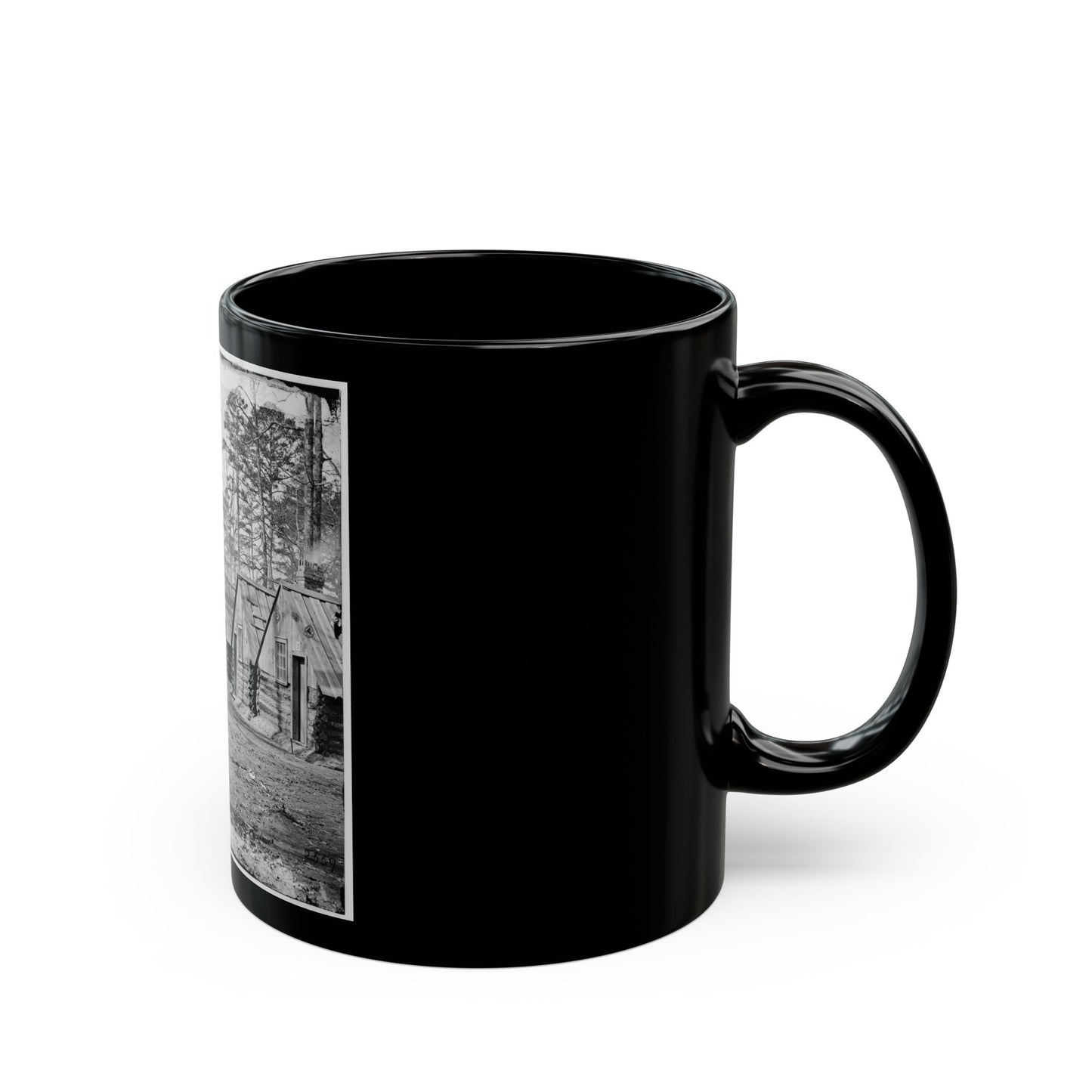 Chapin's Bluff, Virginia (Vicinity). Soldier's Quarters At Chapin's Farm (U.S. Civil War) Black Coffee Mug