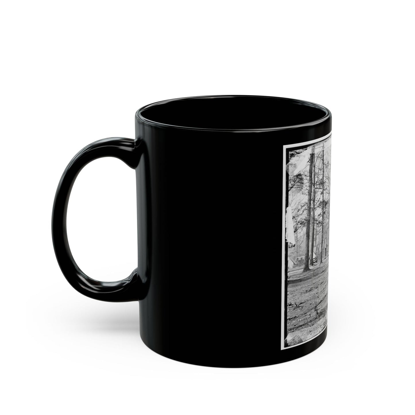 Chapin's Bluff, Virginia (Vicinity). Soldier's Quarters At Chapin's Farm (U.S. Civil War) Black Coffee Mug