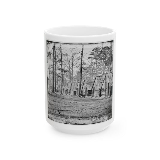 Chapin's Bluff, Virginia (Vicinity). Soldier's Quarters At Chapin's Farm (U.S. Civil War) White Coffee Mug