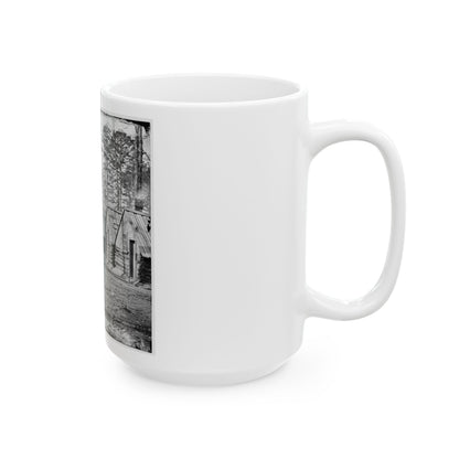 Chapin's Bluff, Virginia (Vicinity). Soldier's Quarters At Chapin's Farm (U.S. Civil War) White Coffee Mug