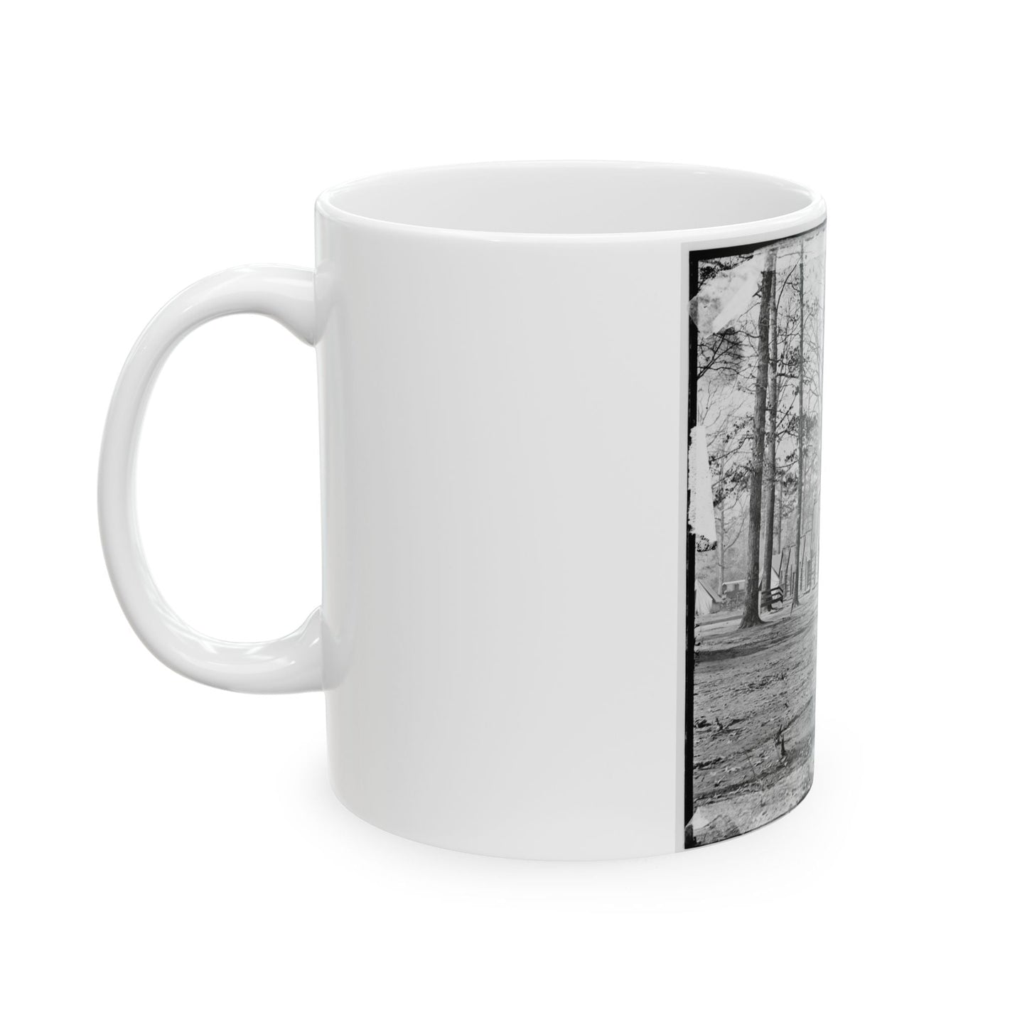 Chapin's Bluff, Virginia (Vicinity). Soldier's Quarters At Chapin's Farm (U.S. Civil War) White Coffee Mug