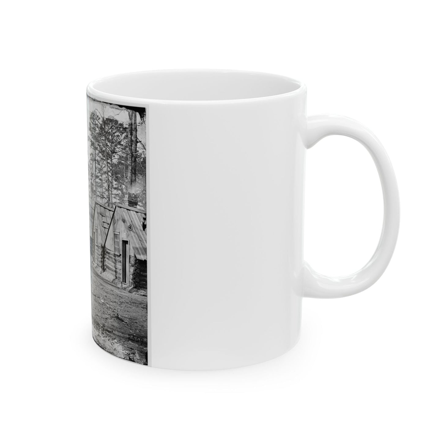 Chapin's Bluff, Virginia (Vicinity). Soldier's Quarters At Chapin's Farm (U.S. Civil War) White Coffee Mug