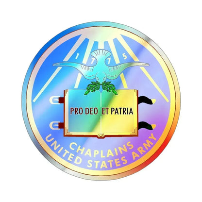 Chaplain Corps (U.S. Army) Holographic STICKER Die-Cut Vinyl Decal 5 Inch Holographic - The Sticker Space