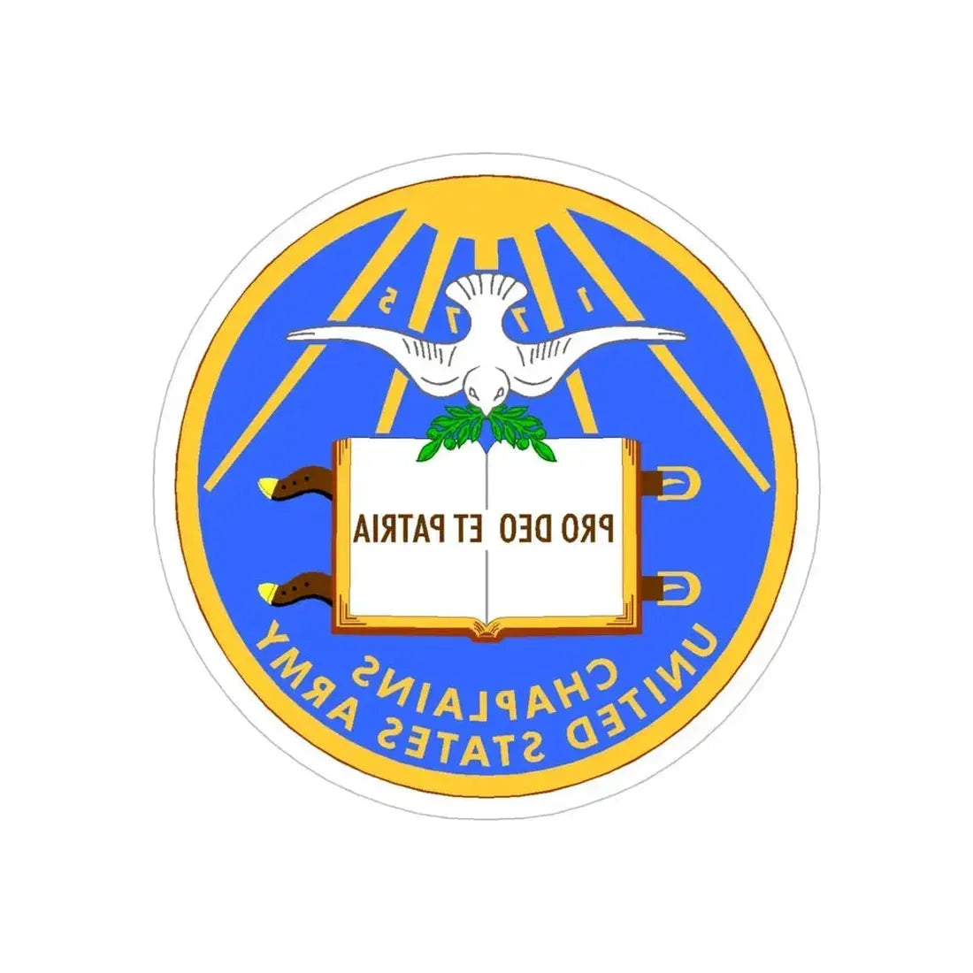Chaplain Corps (U.S. Army) REVERSE PRINT Transparent Die-Cut STICKER - The Sticker Space