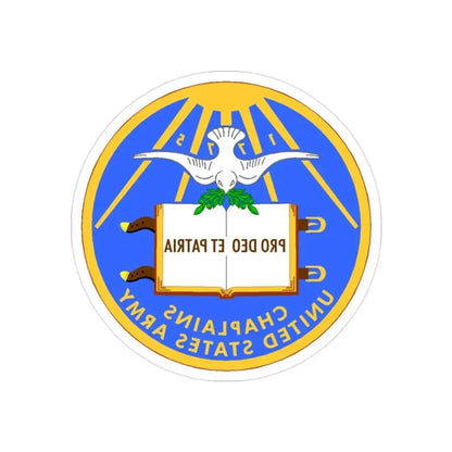 Chaplain Corps (U.S. Army) REVERSE PRINT Transparent Die-Cut STICKER - The Sticker Space
