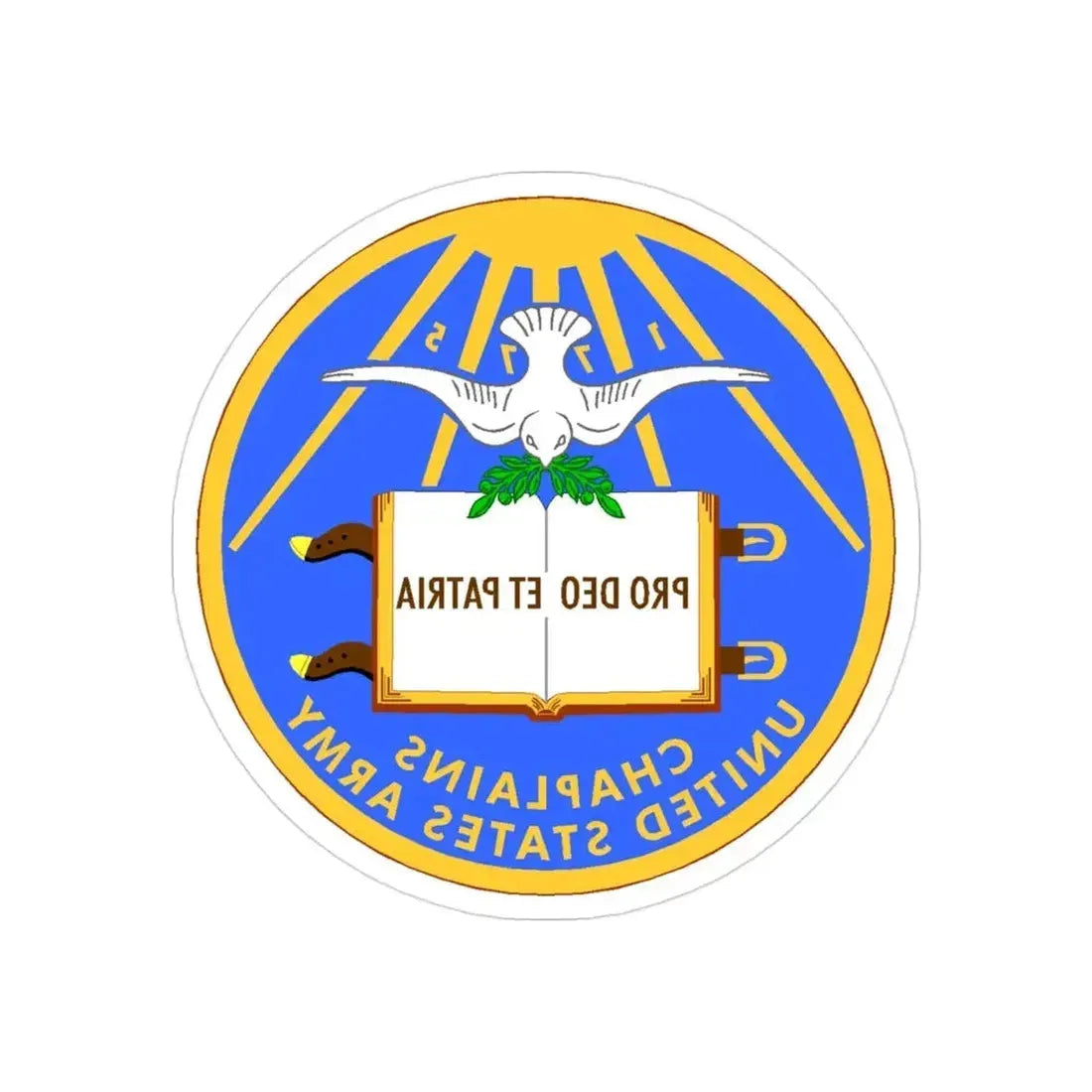 Chaplain Corps (U.S. Army) REVERSE PRINT Transparent Die-Cut STICKER - The Sticker Space