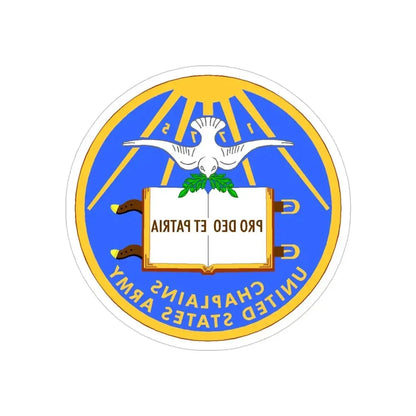 Chaplain Corps (U.S. Army) REVERSE PRINT Transparent Die-Cut STICKER - The Sticker Space