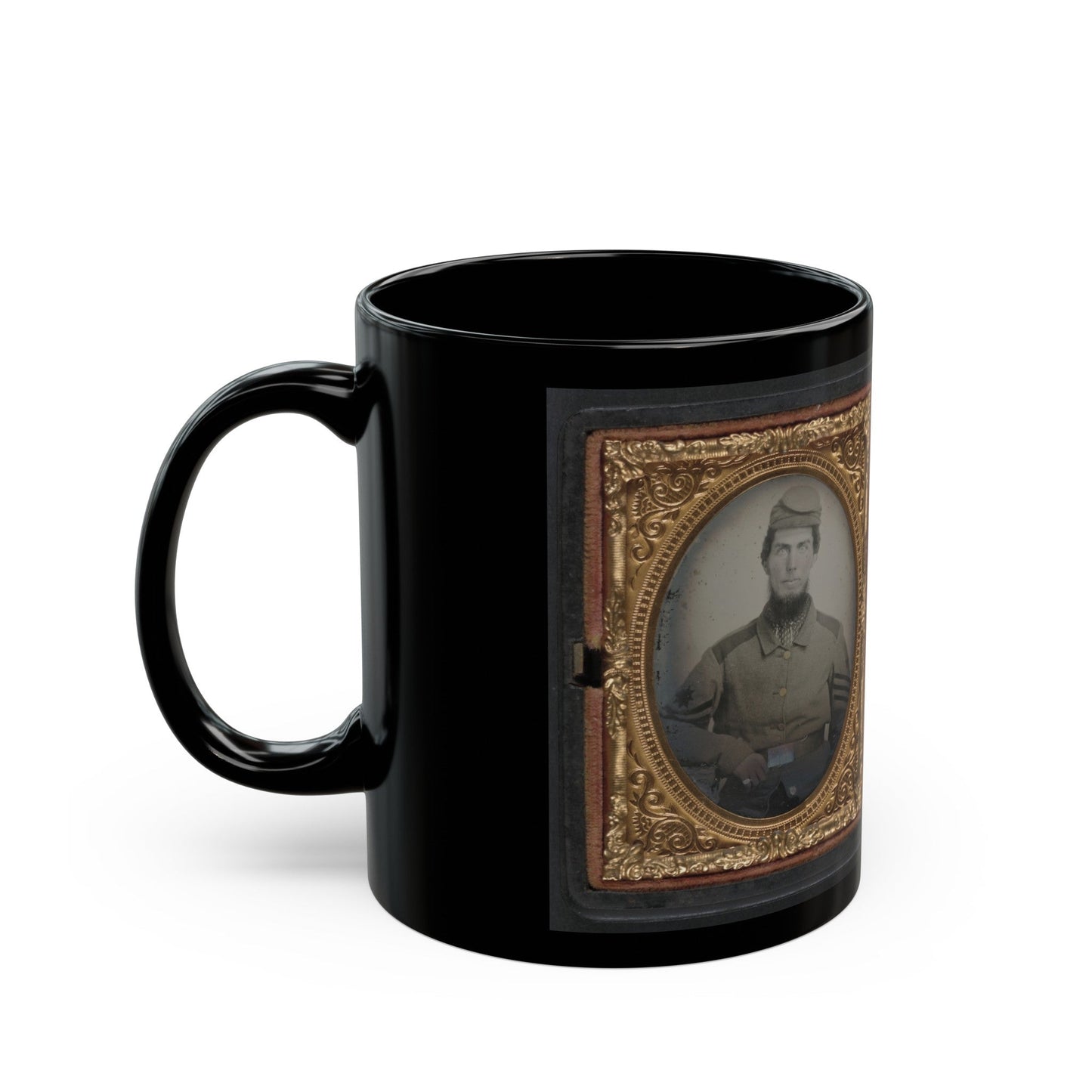 Chaplain Robert Bean Sutton Of The Army Of Northern Virginia In Uniform And After The War (U.S. Civil War) Black Coffee Mug-The Sticker Space