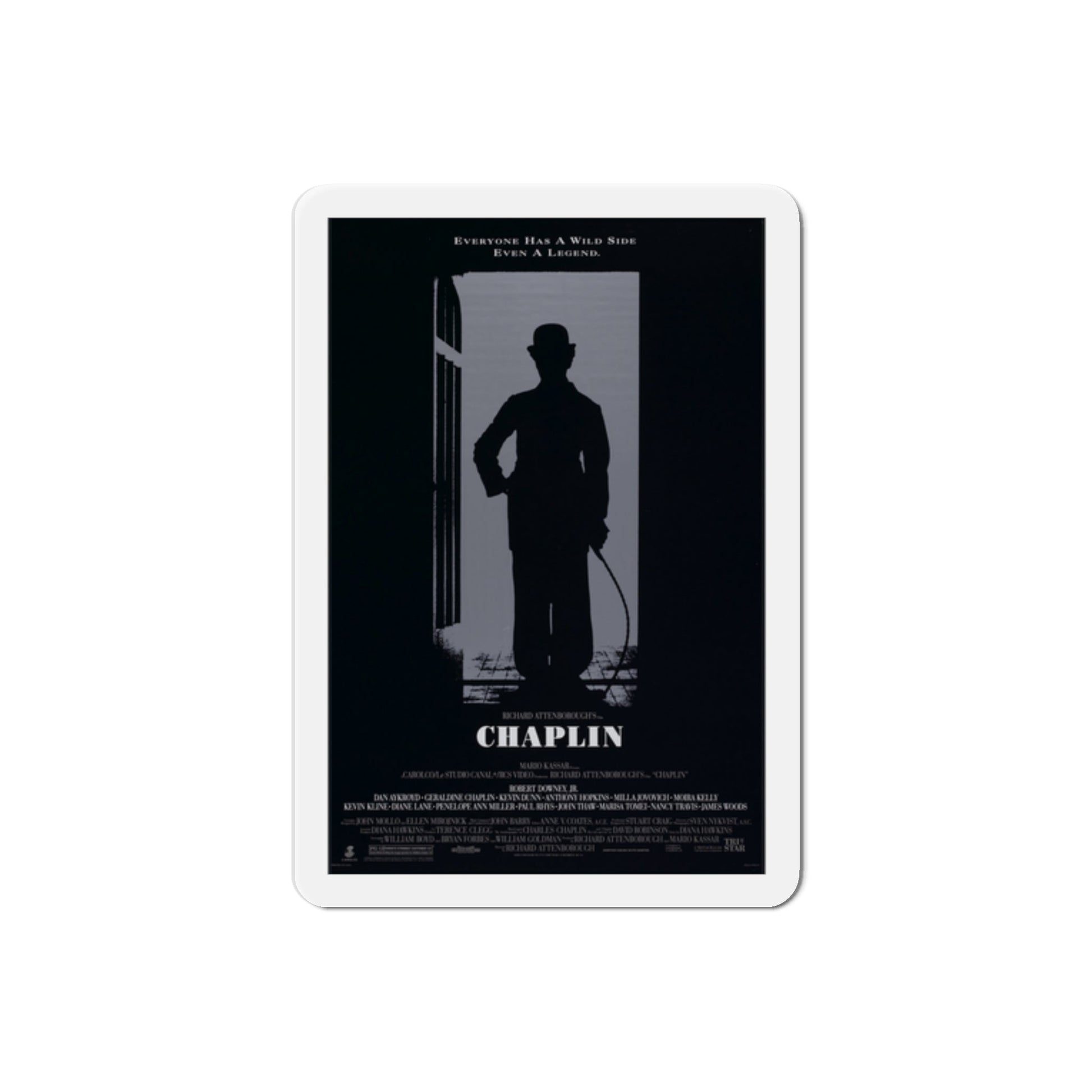 Chaplin 1992 Movie Poster Die-Cut Magnet-2" x 2"-The Sticker Space