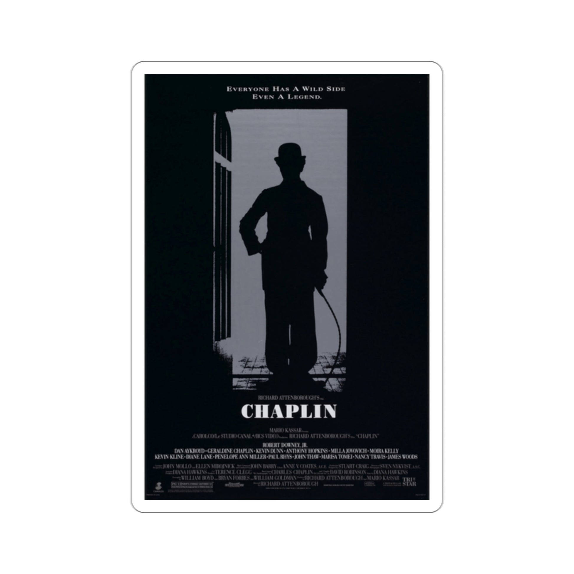 Chaplin 1992 Movie Poster STICKER Vinyl Die-Cut Decal-2 Inch-The Sticker Space