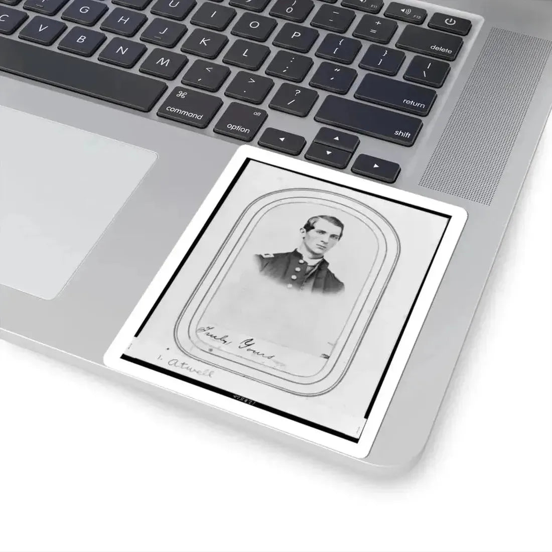 Charles A. Atwell, Bust Portrait, Facing Right, Wearing Military Uniform (U.S. Civil War) STICKER Vinyl Kiss-Cut Decal - The Sticker Space