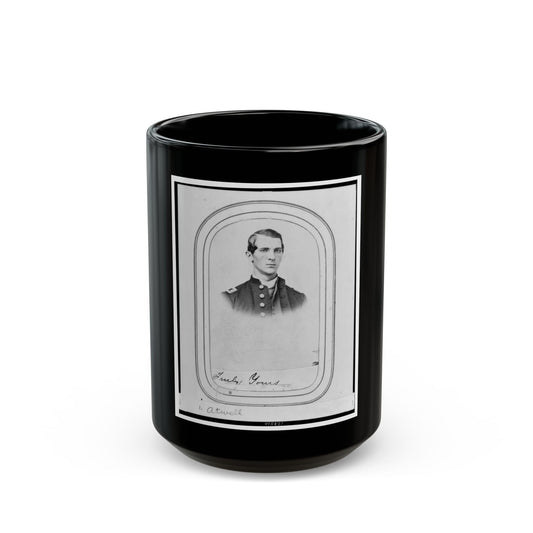 Charles A. Atwell, Bust Portrait, Facing Right, Wearing Military Uniform (U.S. Civil War) Black Coffee Mug-15oz-The Sticker Space