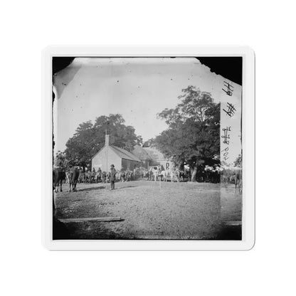 Charles City Court House, Va. Rear View Of The Courthouse (U.S. Civil War) Refrigerator Magnet 4 Inch Die-Cut - The Sticker Space