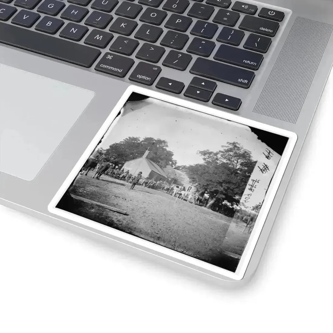 Charles City Court House, Va. Rear View of the Courthouse (U.S. Civil War) STICKER Vinyl Kiss-Cut Decal - The Sticker Space