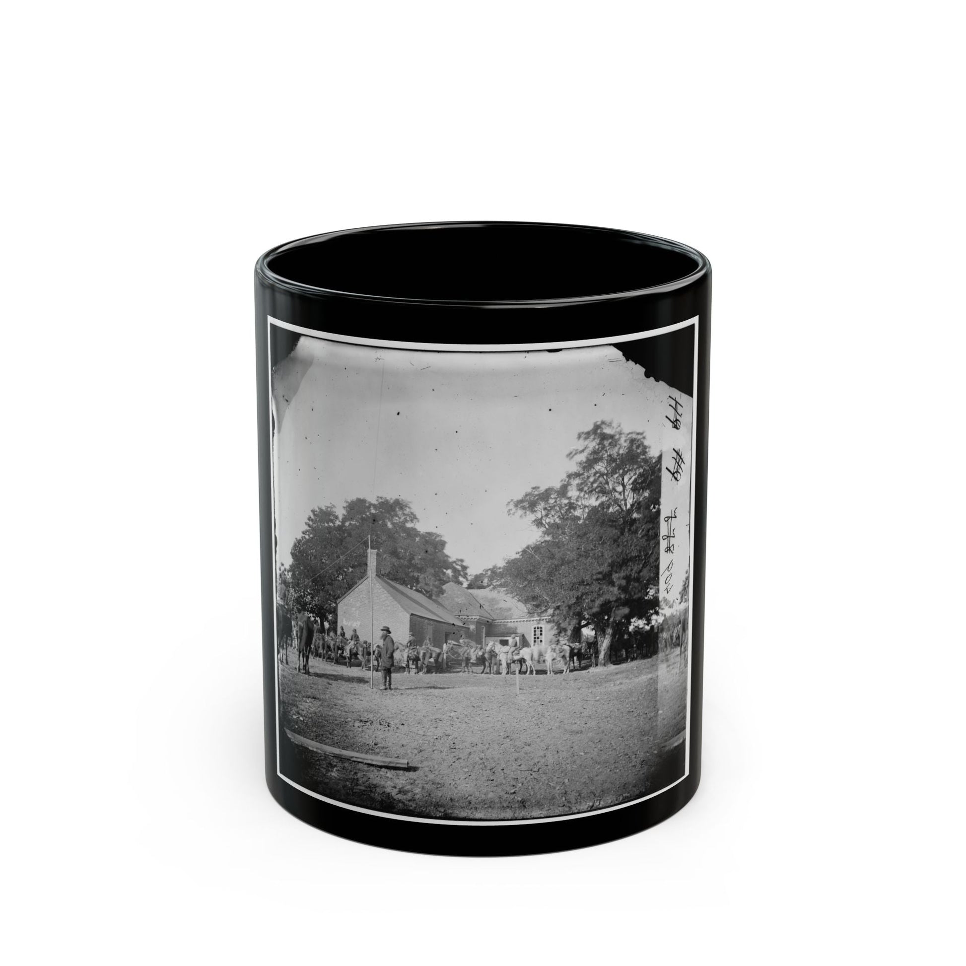 Charles City Court House, Va. Rear View Of The Courthouse (U.S. Civil War) Black Coffee Mug-11oz-The Sticker Space