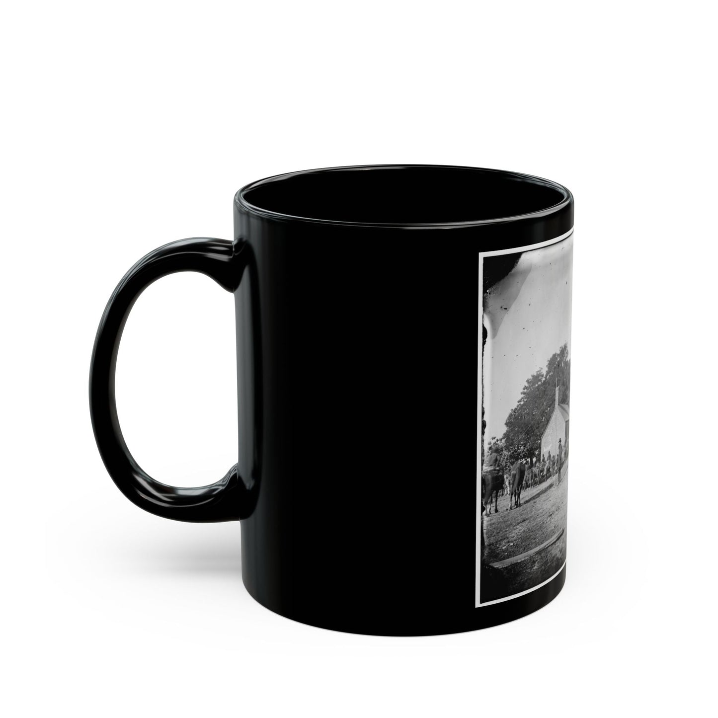 Charles City Court House, Va. Rear View Of The Courthouse (U.S. Civil War) Black Coffee Mug-The Sticker Space