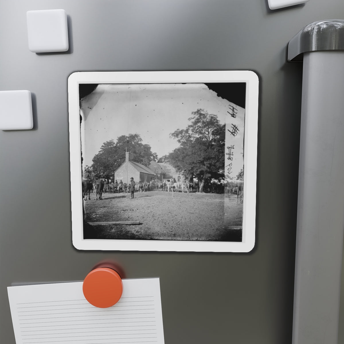 Charles City Court House, Va. Rear View Of The Courthouse (U.S. Civil War) Refrigerator Magnet-The Sticker Space